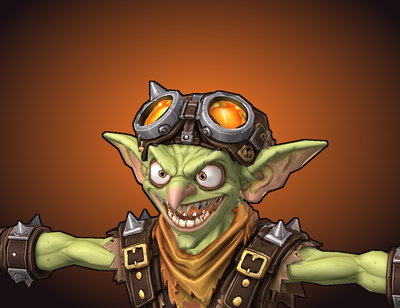 Portrait of Blast, a hero in development for Battle Arena Masters, rendered from the hero's 3D model in the Unity game.
