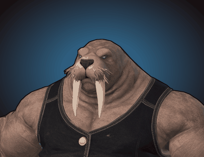 Portrait of Knut, a hero in development for Battle Arena Masters, rendered from the hero's 3D model in the Unity game.